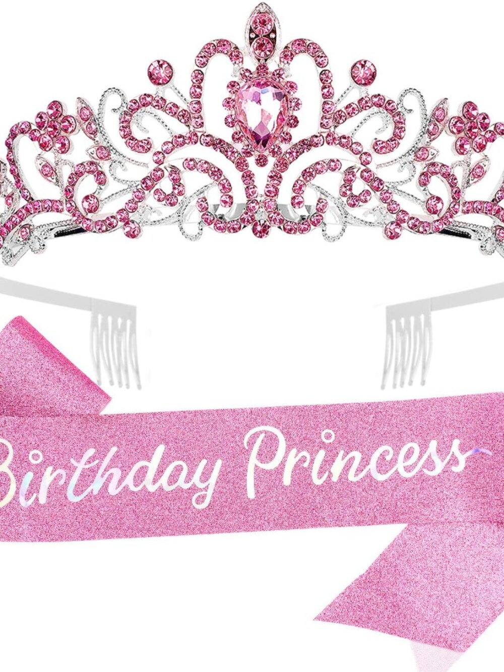 Princess Birthday Tiara - Happy Crown For Girls & Women, Decorative Accessory